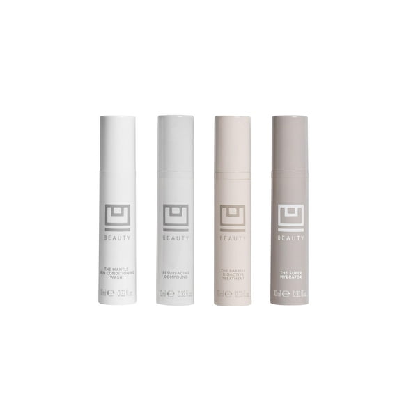 U Beauty Trial Index Set Volume 2 - Trial Size Skin Care Set with a Gentle Cleanser, Resurfacing Hyaluronic Acid Serum, Daily Face Hydrator, and Night