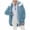 Blue/03, variant on Winter Coats for Women Fuzzy Fleece Jacket Cute Bear Ears Hooded Plain Solid Cardigan Coat Outerwear with Pockets Orange S