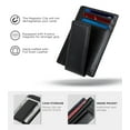thumbnail image 3 of Serman Brands Front Pocket Wallet | Money Clip Magnetic | Bifold Minimalist RFID | Leather Wallets for Men | Slim Credit Card Wallet Modern | Shadow Black, 3 of 6