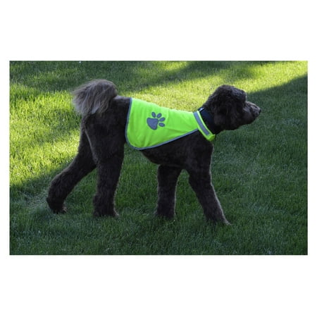 Designer Reflective Pet Safety Dog Vest with Paw Prints Suitable for Small Dogs, by Downtown Pet Supply
