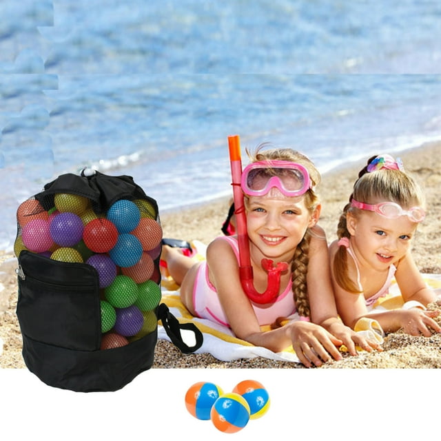 Large Mesh Beach Bag Sand Away Drawstring Swim Pool Toys Balls Storage Bags