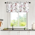 thumbnail image 2 of Window Valances for Laundry Bedroom Living Room, Birds Vines Printed Small Curtains Rod Pocket Vintage Semi-Blackout Valance for Windows, 52 x 18 Inch, Purple Birds, One Panel, 2 of 6