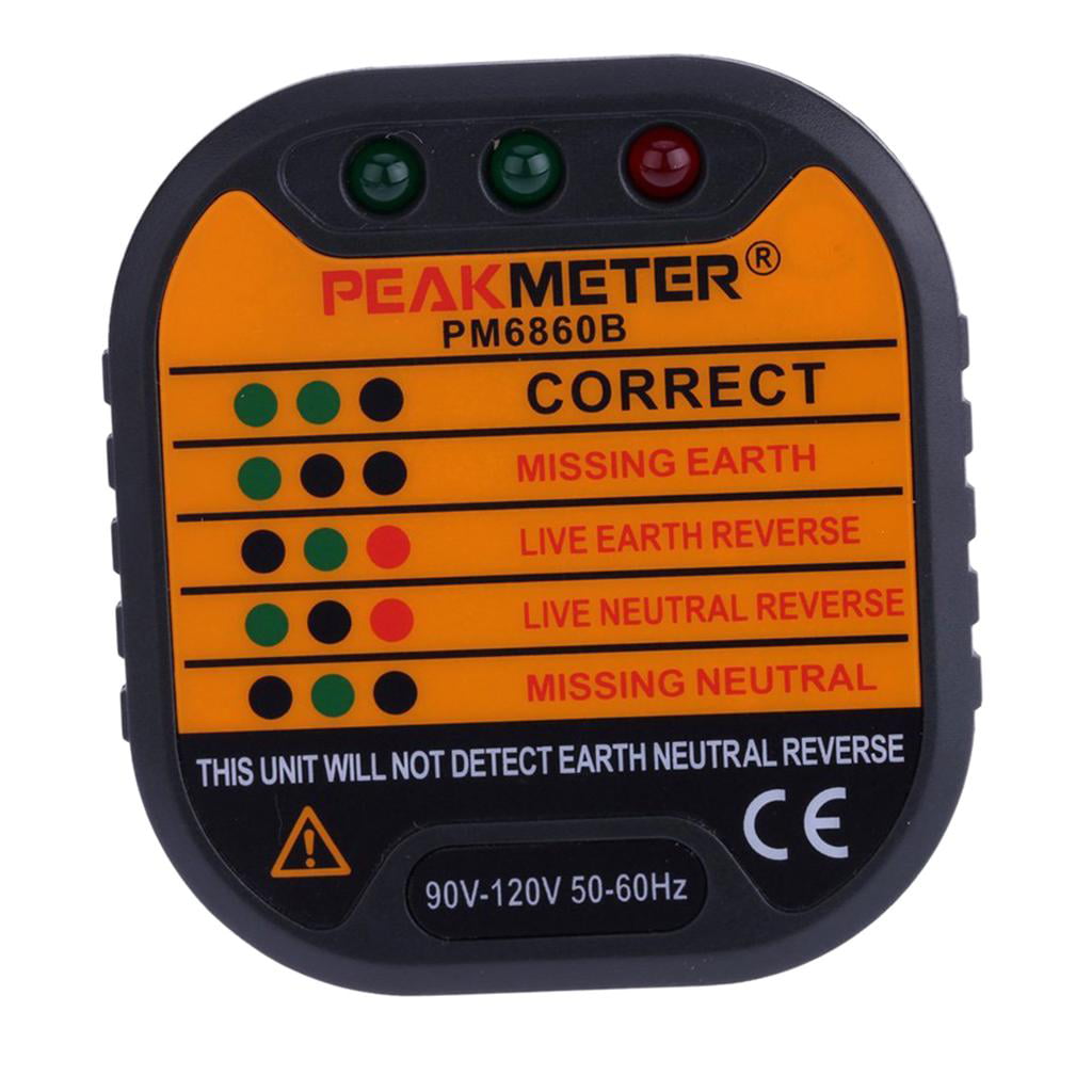 Automatic Electric Socket Tester diagnostic-tool Neutral Live Earth Wire Testing 