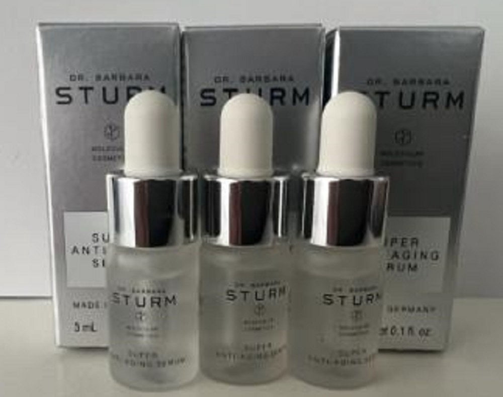 LOT of 3  Dr Barbara Sturm Super Anti Aging Serum - Three Pieces Set