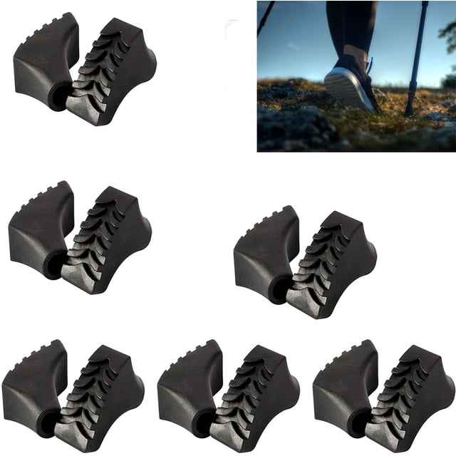 12 piezas / 6 pares de almohadillas de marcha nórdica para todos los modelos habituales, para asfalto y piedra