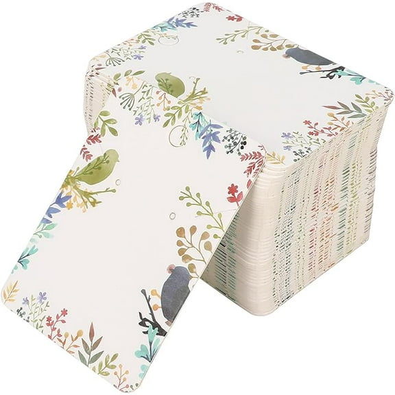 100Pcs Earring Display, Earring Cards, Fashion Colorful Paper Reusable Jewelry Storage Card with 2 Diagonal Slots Effectively Keep Jewelry Organized and Protect Them from Scratch