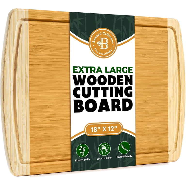 Bambusi Large Bamboo Cutting Board 18" x 12" photo 1