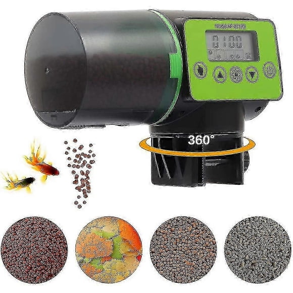 Automatic Fish Feeder - Rechargeable Timer Fish Feeder With Usb Charger Cable, Fish Food Dispenser For Aquarium Or Fish Tank (dp)