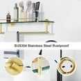 thumbnail image 6 of Bathroom Glass Shelf with Railing, Floating Tempered Glass Bathroom Wall Shelf Rectangle 20 Inch Over The Toilet Storage Cabinet, Gaming Floating Shelves, Bathroom Accessories and Home Decor, 6 of 9