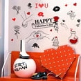 thumbnail image 4 of JeashCHAT Valentine's Day Wall Decals Removable Wall Stickers Peel and Stick Wall Decor for Bedroom Living Room Valentine's Day Decorations, 4 of 6