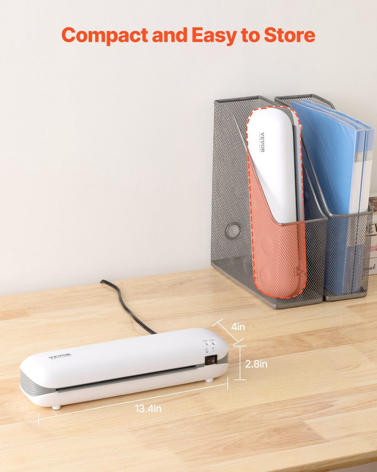 Laminator Machine, Thermal Laminator for Max A4 Paper Size, 3-4 min Quick Warm Portable Laminator, 3-5 mil Thickness, Ideal for Home, Office, Business, or School Supplies, White + Grey