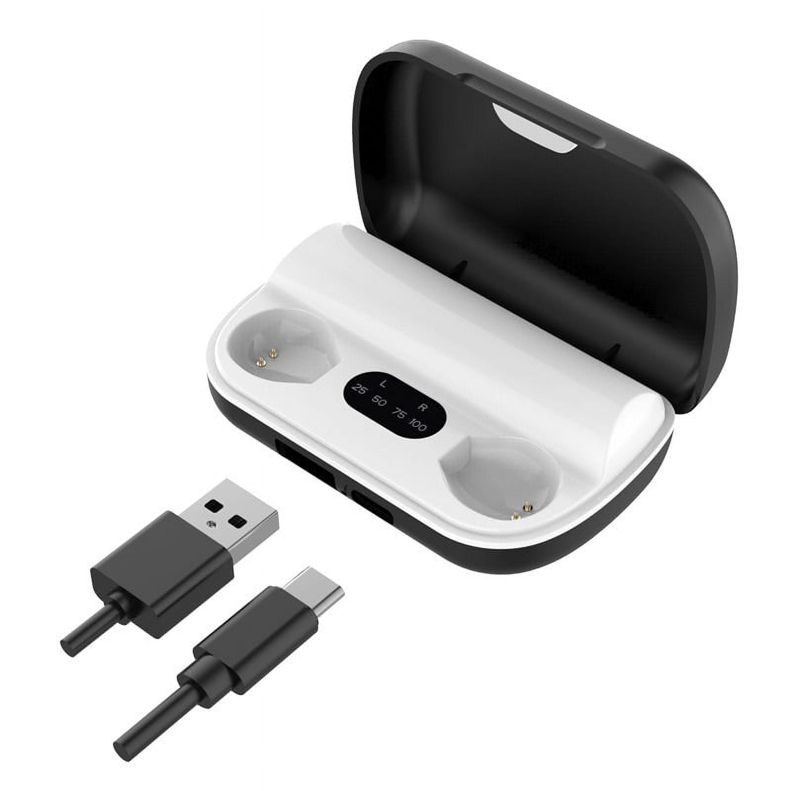 Invisible Earphones Bluetooth 5.2 Wireless Sleeping Earbuds Hidden Headphones Type C Mini Earpiece With Mic For Small Ears