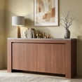 thumbnail image 2 of Mabor Kitchen Buffet Cabinet with Storage, Large Sideboard Storage Cabinet with 4 Doors and Faux Marble Top, Modern Accent Cabinet Console Table TV Stand for Living Room Dining Room, Walnut, 2 of 9