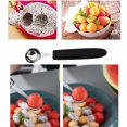 thumbnail image 3 of Cortador de cuchara de melón y fruta de acero inoxidable, cuchara para helado de diseño resistente, cuchara para galletas con mango de agarre cómodo, 3 of 5