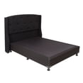 thumbnail image 3 of Box Base Cama Matrimonial + Cabecera Zefyr Negro Dicasa  Zefyr Black, 3 of 8