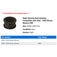 thumbnail image 2 of Right Steering Rack Bushing - Compatible with 2003 - 2004 Nissan Murano FWD, 2 of 2