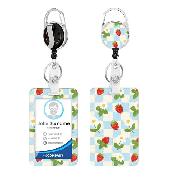 1PCS Badge Holder and Heavy Duty Retractable Reel, ID Badge Holders with Retractable Clip for Nurse Teacher Student Office Women Men