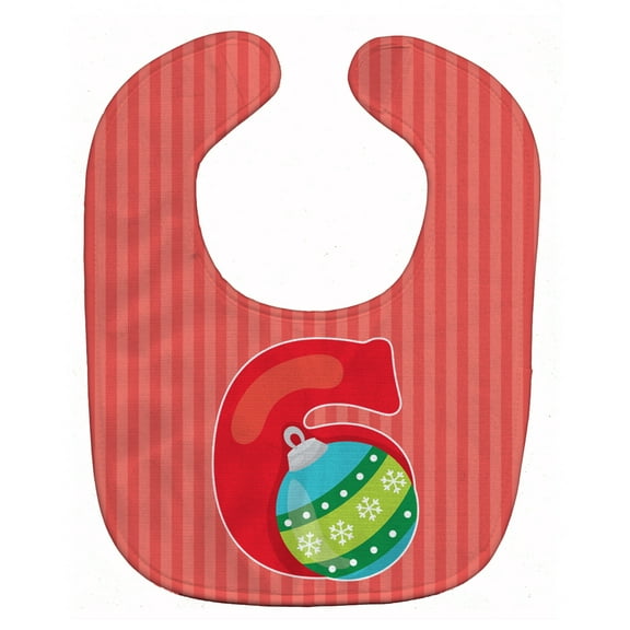 Caroline's Treasures Christmas Baby Bib, Month 6