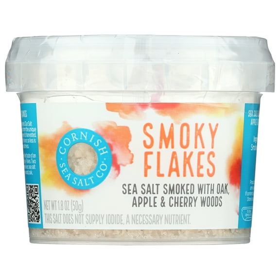 Pack of 8, Cornish Sea Salt Smoked Flakes, 1.8 oz