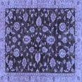 thumbnail image 1 of Ahgly Company Machine Washable Indoor Square Oriental Blue Traditional Area Rugs, 8' Square, 1 of 4