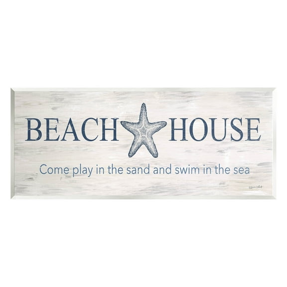 Beach House Come Play Nautical Phrase Coastal Graphic Art Unframed Art Print Wall Art