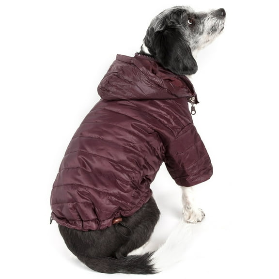 Pet Life ® Lightweight Adjustable and Collapsible 'Sporty Avalanche' Dog Coat w/ Pop-out Zippered Hood