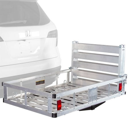 - Apex ACC500-DLX Deluxe Aluminum Basket Hitch Cargo Carrier with Ramp