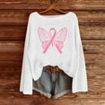 thumbnail image 3 of Birdeem Chandail pour Femmes, Journée de Sensibilisation au Cancer du Sein Imprimé Col Rond Manches Longues Mode Haut, Pulls pour Femmes, Longs Pulls pour Femmes, 3 of 4