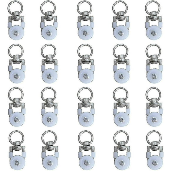 20pcs Curtain Track Rollers,track Rollers,curtain Rod Rollers Sliders,silent Pulley,window Curtain Track Double Track