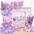 thumbnail image 7 of 133pc Purple Butterfly Balloon Arch Garland Kit Pastel Purple Pink Foil Balloons Arch Kit for Butterfly Birthday Party Decorations Baby Shower Decorations for Girls, 7 of 7