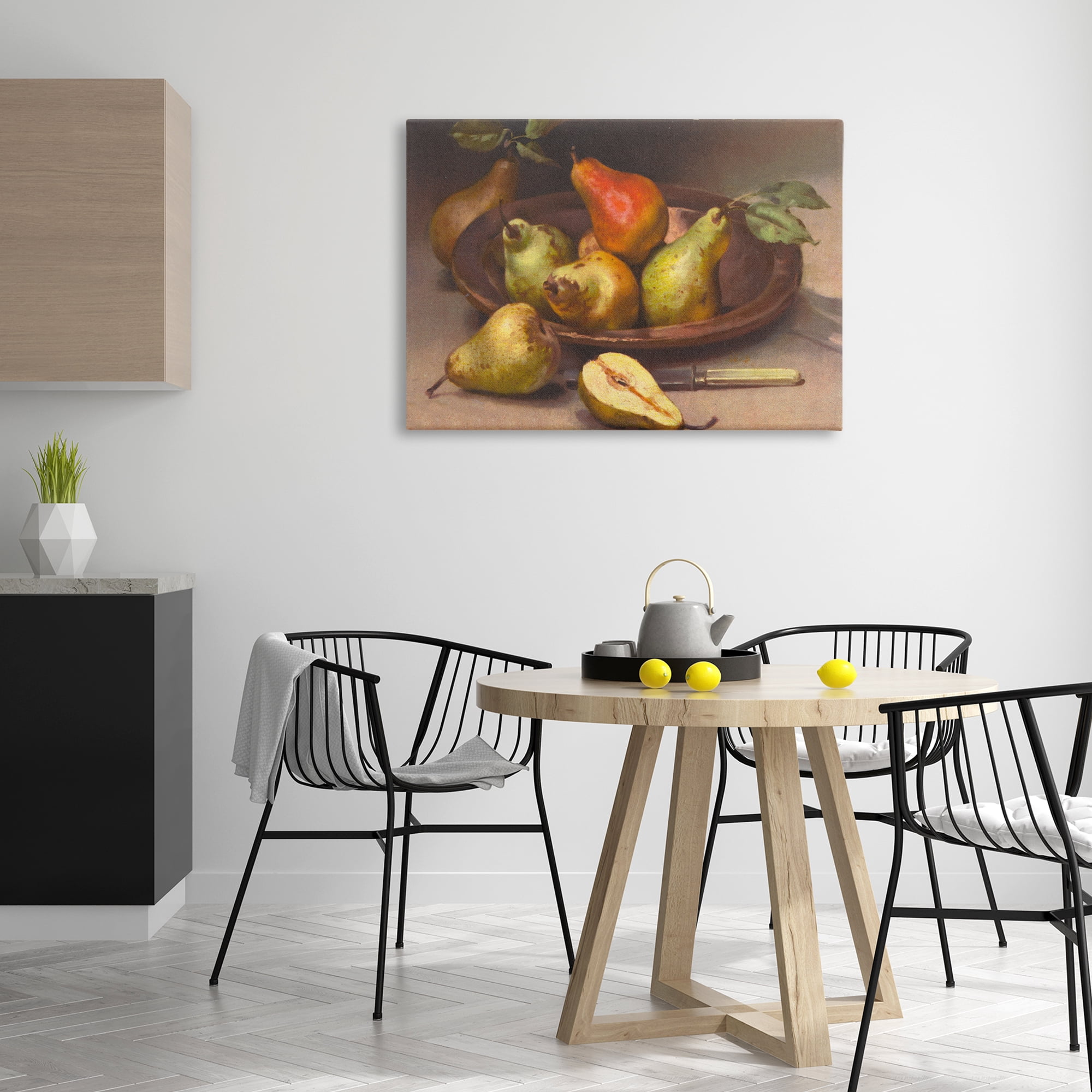 Stupell Industries Classic Pears Still Life Food & Beverage Painting Wrapped Canvas Art Print Wall Art, 36 x 24