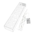 thumbnail image 1 of Florero de acrílico Rectangular, Cajas de flores Soporte de agua Soporte de hidropónicas, Florero de flauta, Florero de brote bajo para 40x10x6.5cmLuz LED, 1 of 9