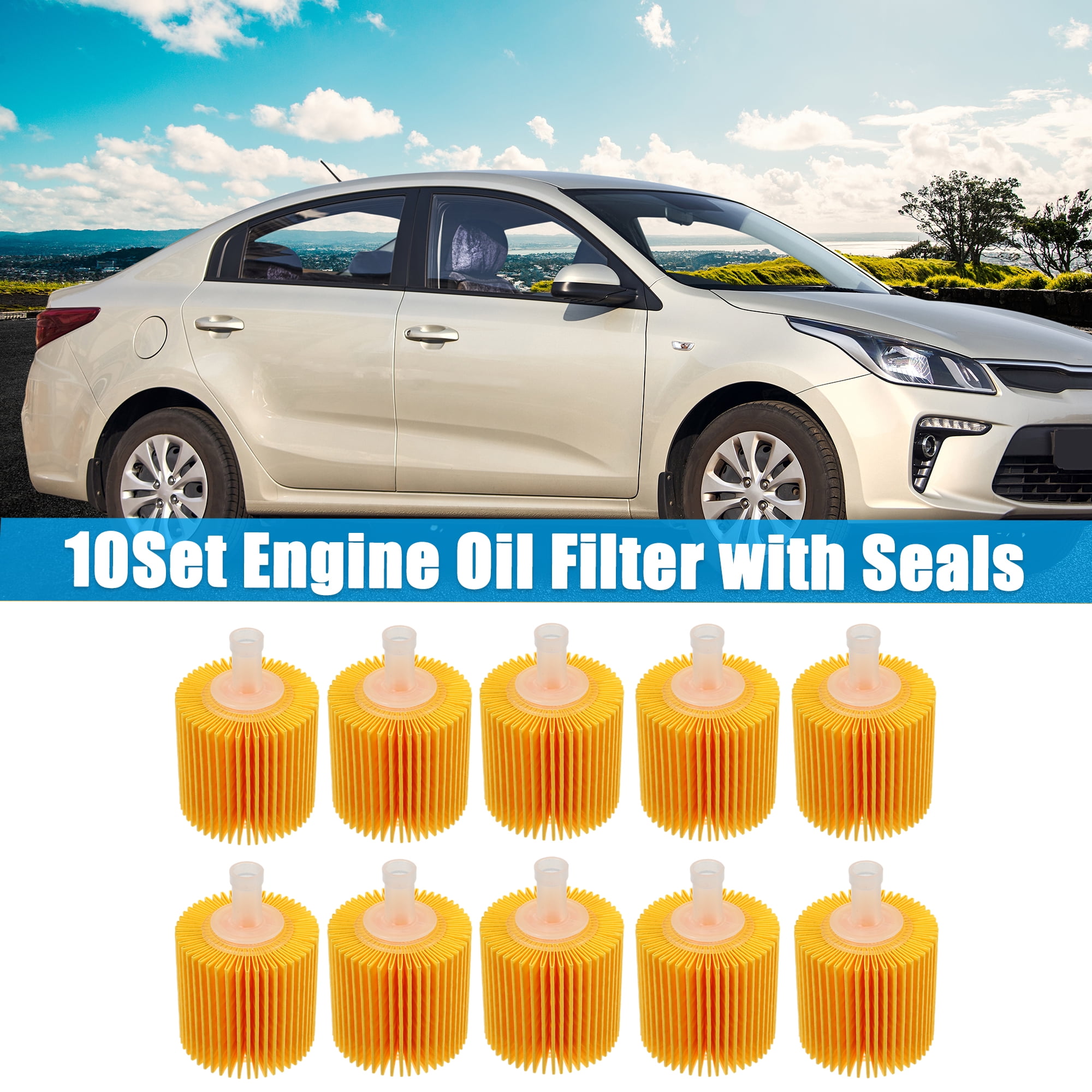 10 Set Engine Oil Filter 04152-YZZA1 04152-31090 04152-YZZG1 for Toyota Avalon Camry Highlander RAV4 Tacoma Sienna