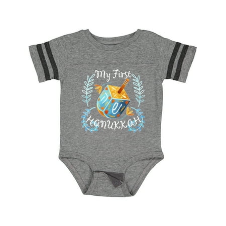 

Inktastic My 1st Hanukkah Dreidel and Laurels Gift Baby Boy or Baby Girl Bodysuit
