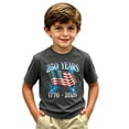 thumbnail image 5 of 250th Anniversary USA Shirt - 250 Year American Anniversary Flag Short Sleeve Casual Activewear Graphic Tee (Toddler 2-3 Years Dark Gray), 5 of 9
