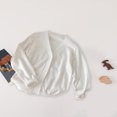 thumbnail image 6 of Diufon Cardigan for Child Girls Lace Patchwork Shirt Spring Long Sleeve Solid Color Kid Girl Cute Outwear (8-9 Years, White), 6 of 7