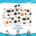 thumbnail image 2 of Halloween Pumpkin Star Pattern Hooded Bath Towel，50"x30" for Ages 3 To 12 Kids, Quick Dry Lightweight Soft Microfiber Hood Beach Towel Cover Up for Kids, 2 of 7