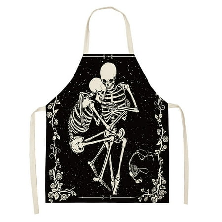 

Apron Women Men Skeleton Bones Apron For Halloween Funny Skeleton Designs Halloween Apron Dress Black