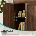 thumbnail image 4 of Walsunny Bathroom Storage Cabinets for Floor with 2 Doors 2 Drawers Freestanding Wooden Shelves Organizer Cupboard for Small Spaces Bathroom Living Room Bedroom Entryway Brown, 4 of 7