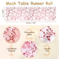 thumbnail image 2 of Caminito de mesa rojo Uxcell, 11" x 9 pies, decoración de malla metálica con lentejuelas, 2 of 6