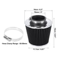 thumbnail image 3 of Black 3'' Inch Inlet Dia Vehicle Air Intake Filter Replacement Metal Round Tapered, 3 of 6