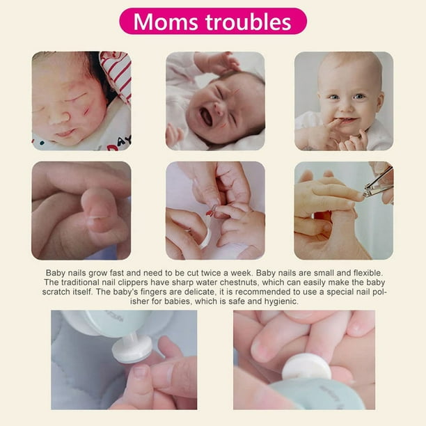 Coupe-ongles électrique pour bébé Ciseaux à ongles Lime à ongles Ensemble  de tondeuse