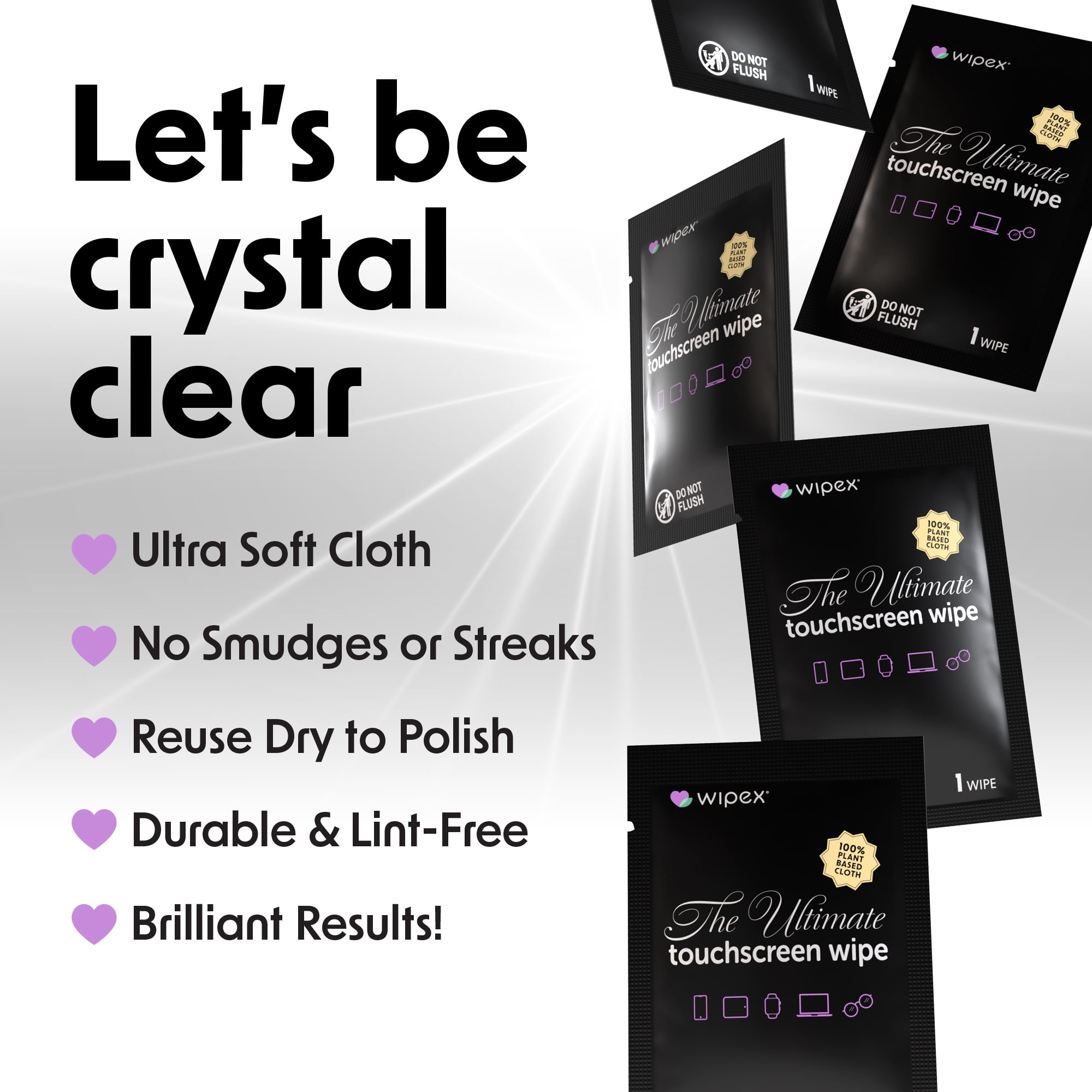 Wipex Cleaning Combo Pack -  Screen Cleaner Wipes & Fitness Equipment Wipes Bundle