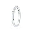 thumbnail image 3 of 14kt White Gold Womens Round Diamond Machine-set Wedding Band Ring 1/4 Cttw, 3 of 4