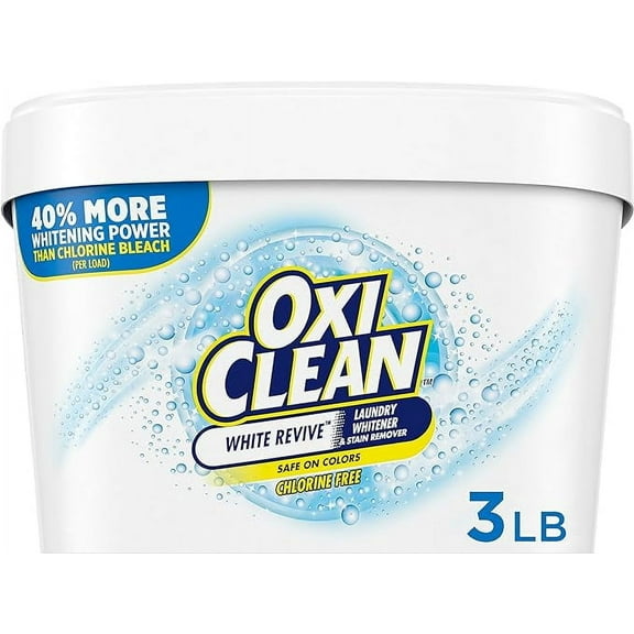 OxiClean White Revive Laundry Whitener and Stain Remover Powder, 3 lb