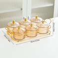 thumbnail image 5 of DOMELAY Dried Fruit Plate Food Storage Container Nut and Candy Serving Tray with Lid for 6 Grid, 5 of 7