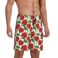 thumbnail image 2 of Wukai Rose Flowers Men’s Short Pajama Pants With Pockets Soft Sleep Pj Shorts for Men-X-Large, 2 of 6