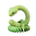 thumbnail image 2 of 1pc 3D Printed Snake Luminous Movable Joint Simulation Snake Figurine Creative Home Office Desktop Decoration New Year Gifts Crafts, 2 of 5