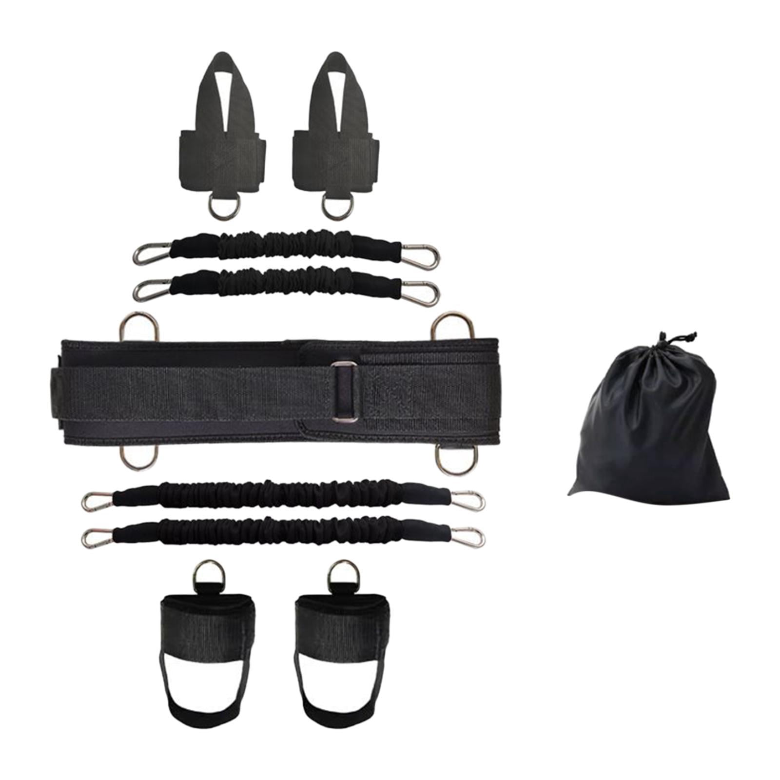 Baoblaze Boxing Resistance Bands Exercise Bands for Men Women with Storage Bag Jump Trainer Speed Agility Training Tool for Taekwondo Black