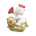 thumbnail image 4 of Almencla Figurine Chinese Lucky Cat Piggy Bank for Desktop Bedroom Office Gold, 4 of 8